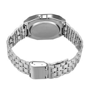 Montre électronique à bracelet en acier