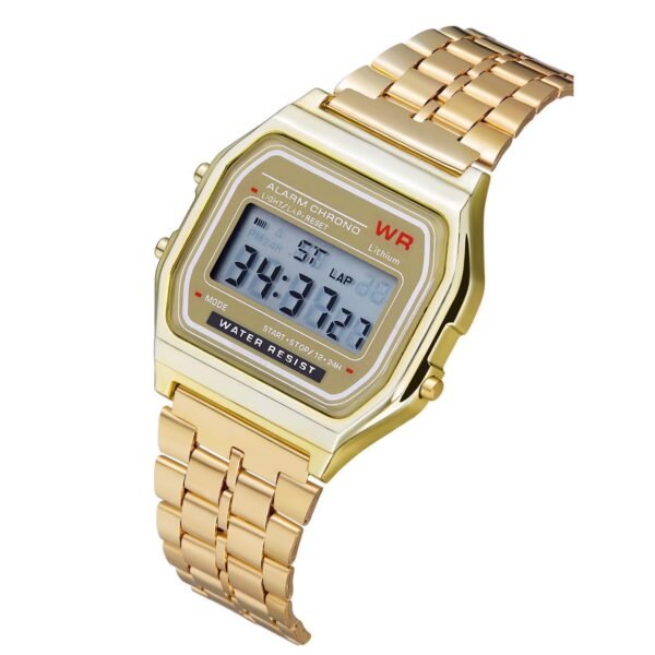 Montre électronique à bracelet en acier