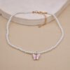 Collier de perles avec nœud papillon en opale