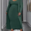 Robe sans manches long cardigan 2 pièces