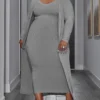 Robe sans manches long cardigan 2 pièces