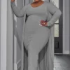 Robe sans manches long cardigan 2 pièces