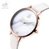 Montres en cuir blanc femme étanche