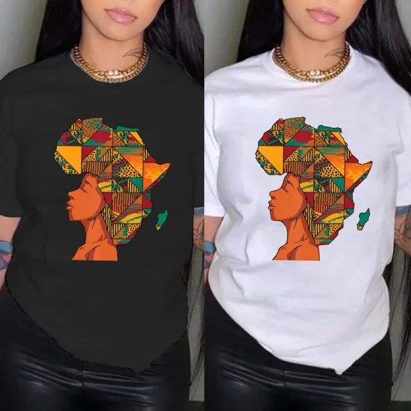 T-shirt avec motif carte Afique avatar