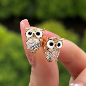 Boucles d'oreilles à tige en forme de hibou