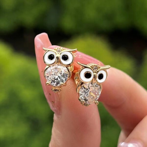 Boucles d'oreilles à tige en forme de hibou