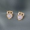Boucles d'oreilles à tige en forme de hibou
