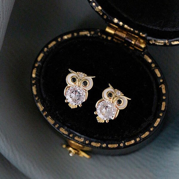 Boucles d'oreilles à tige en forme de hibou