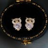 Boucles d'oreilles à tige en forme de hibou