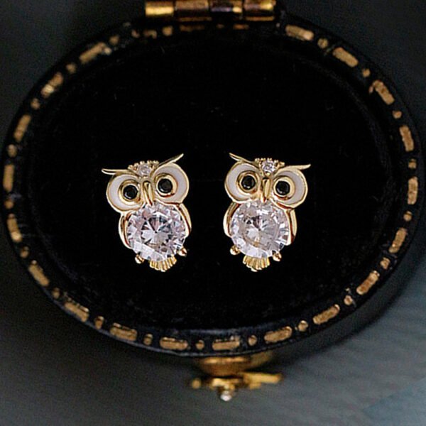 Boucles d'oreilles à tige en forme de hibou