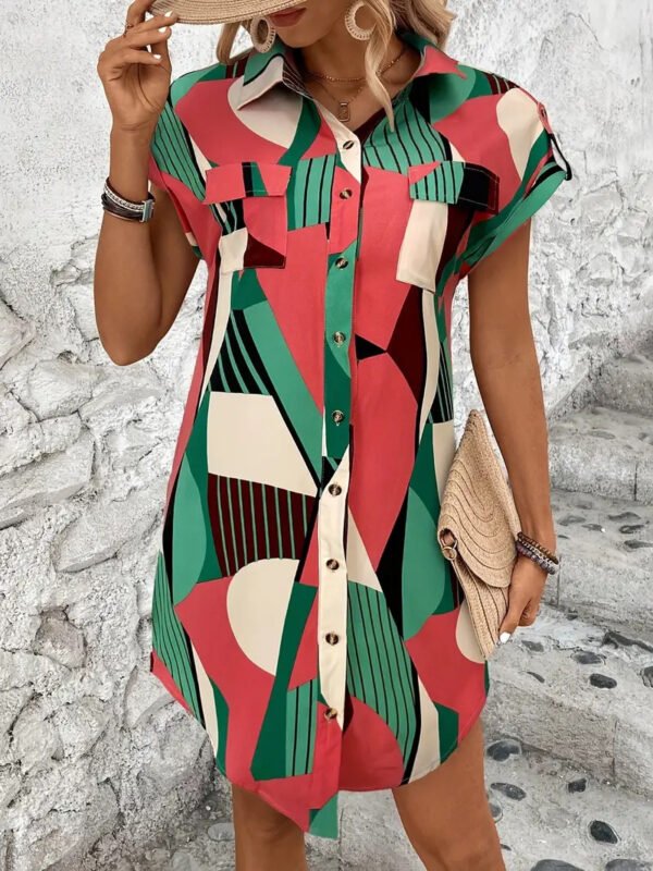 Robe imprimée géométrique