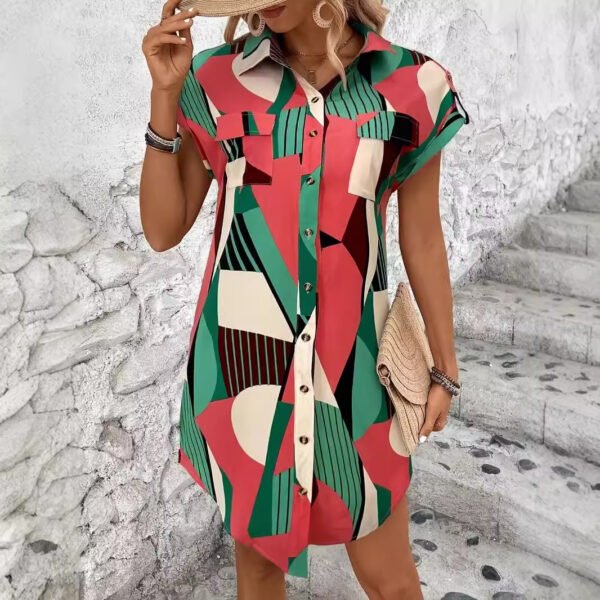 Robe imprimée géométrique