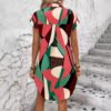 Robe imprimée géométrique
