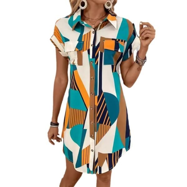 Robe imprimée géométrique