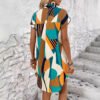 Robe imprimée géométrique