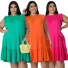 Robe uni de grande taille