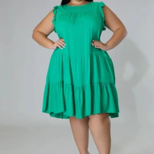 Robe uni de grande taille