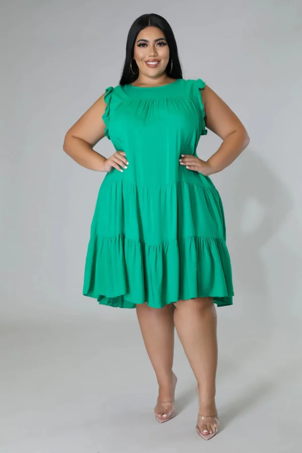 Robe uni de grande taille